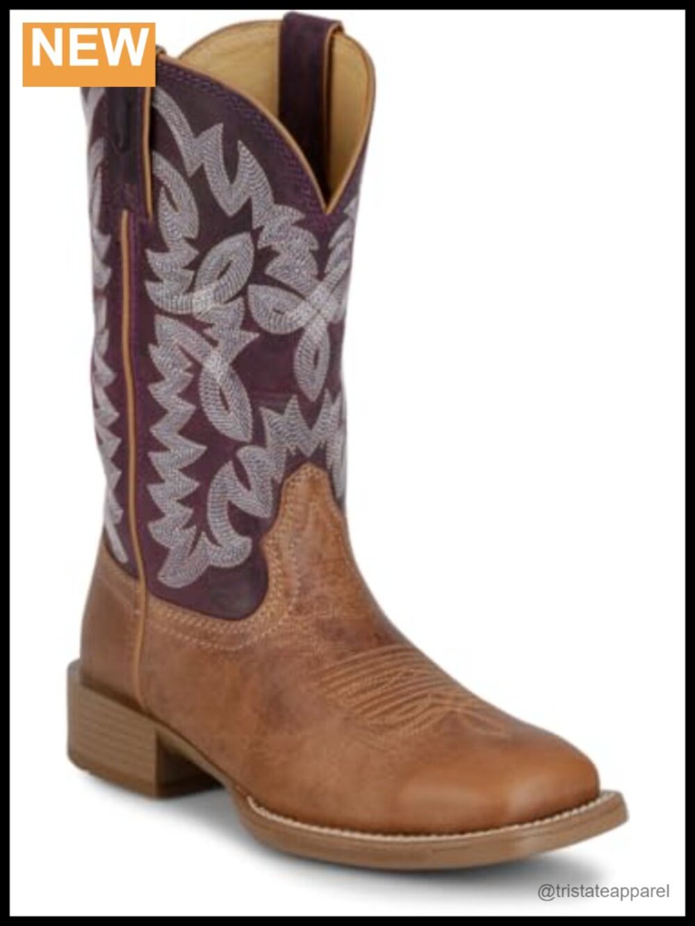 Women's Western Mid-Calf Boots Leather Pull-On Water Resistant